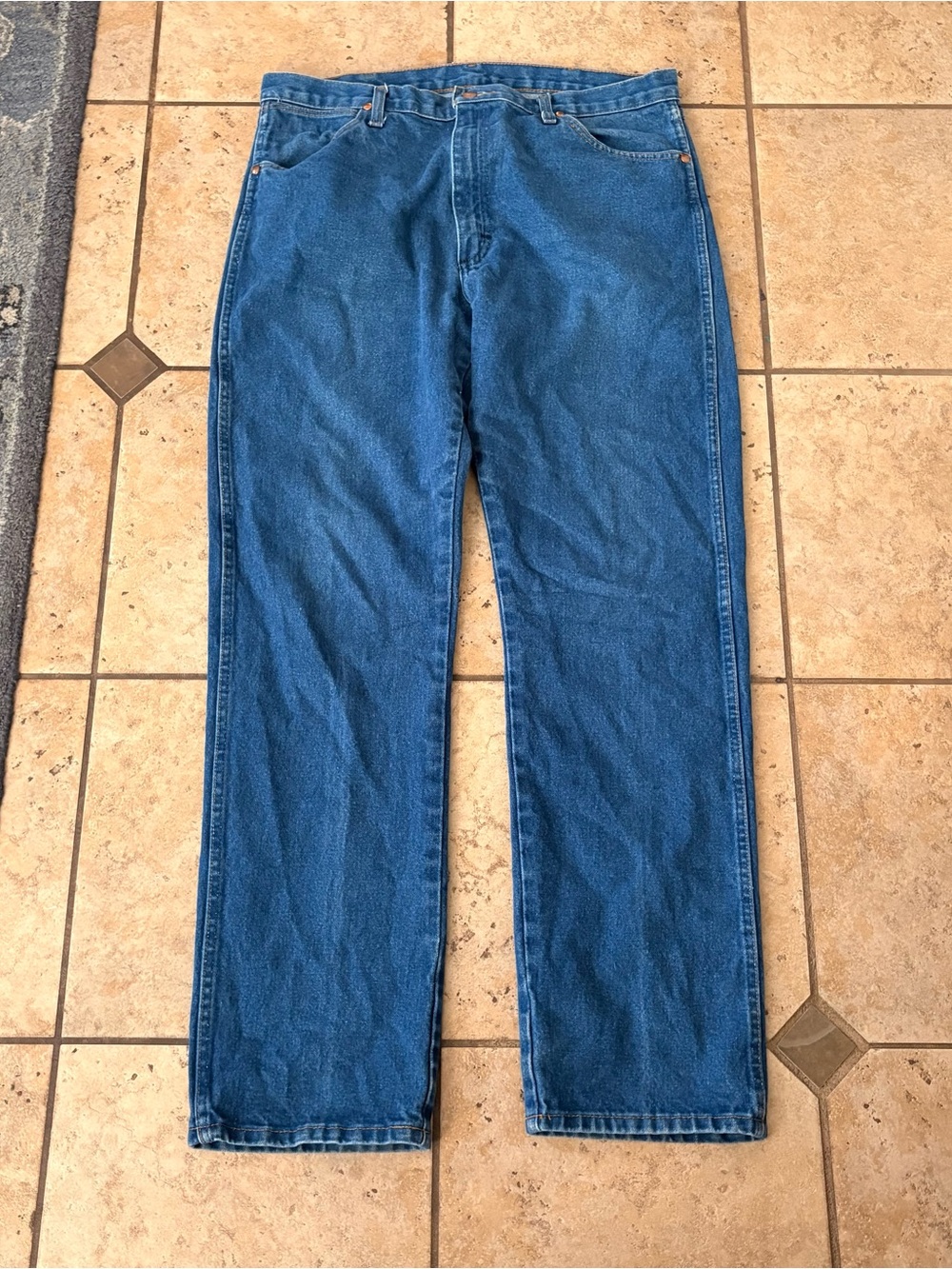 Wrangler 13MWZ Cowboy Cut Original Fit Jeans Blue Denim 36x34 Straight Leg